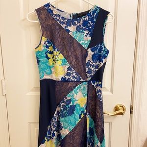 BCBG, Floral & Lace, Fit & Flare Dress